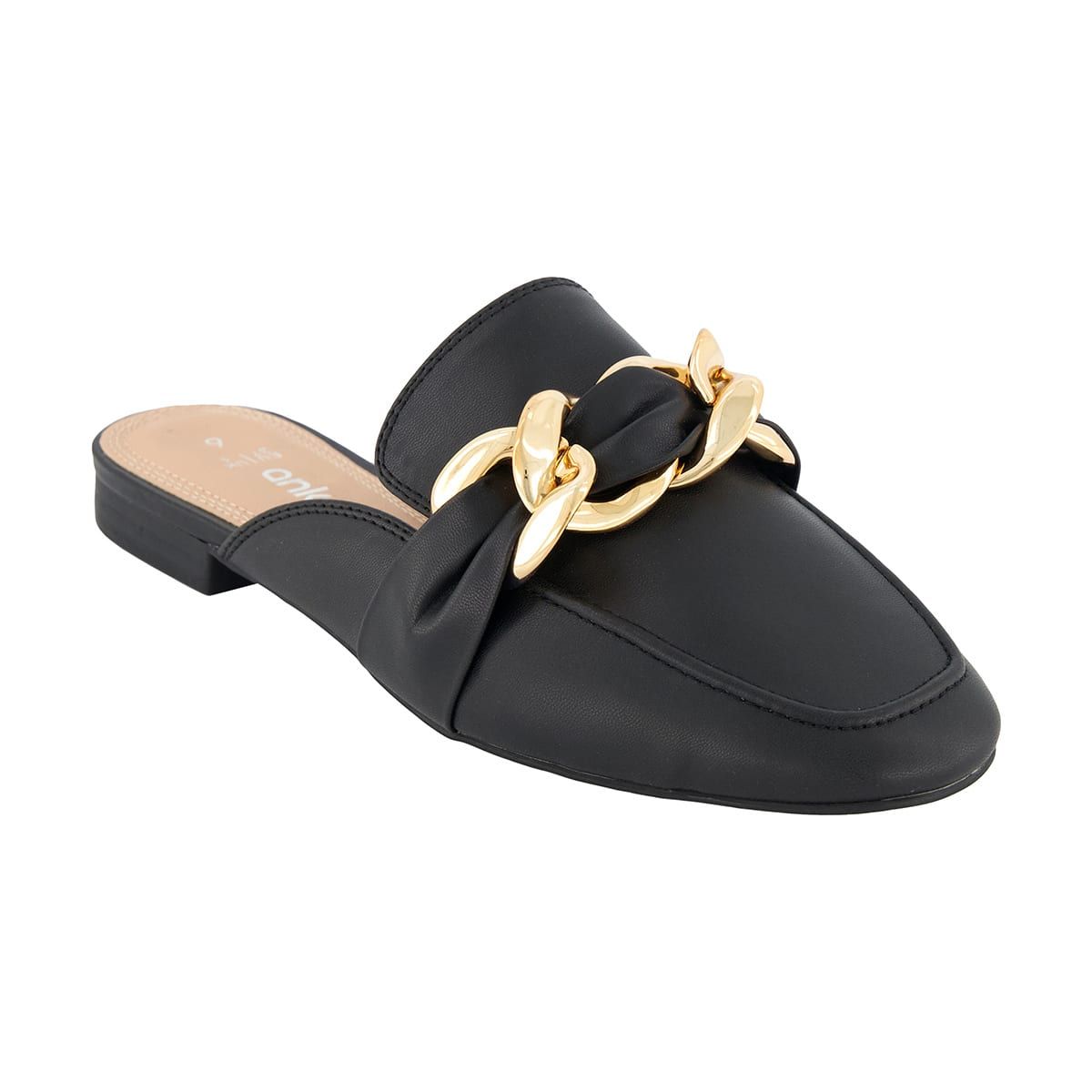 Almond Chain Detail Mules