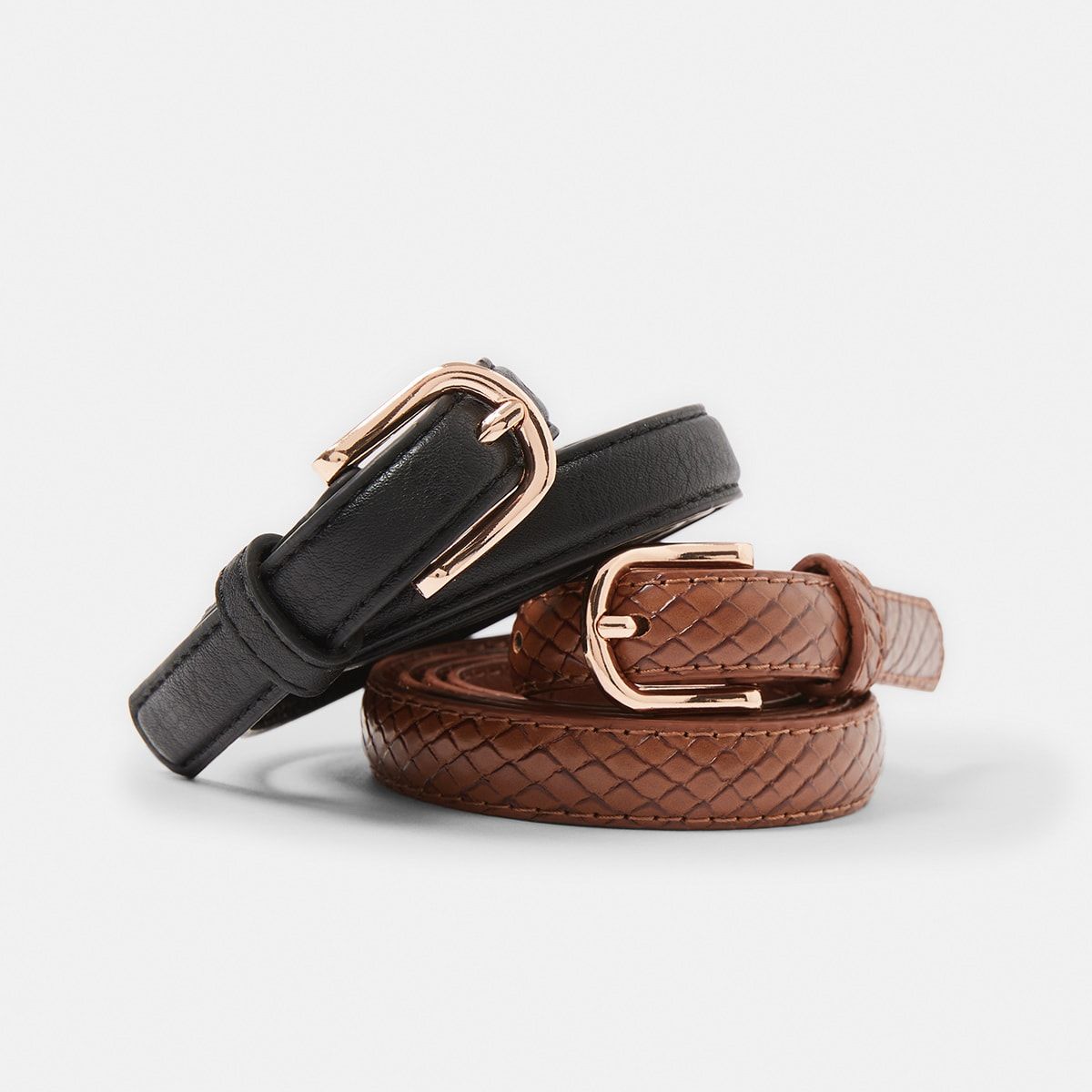 2 Pack Skinny Belt