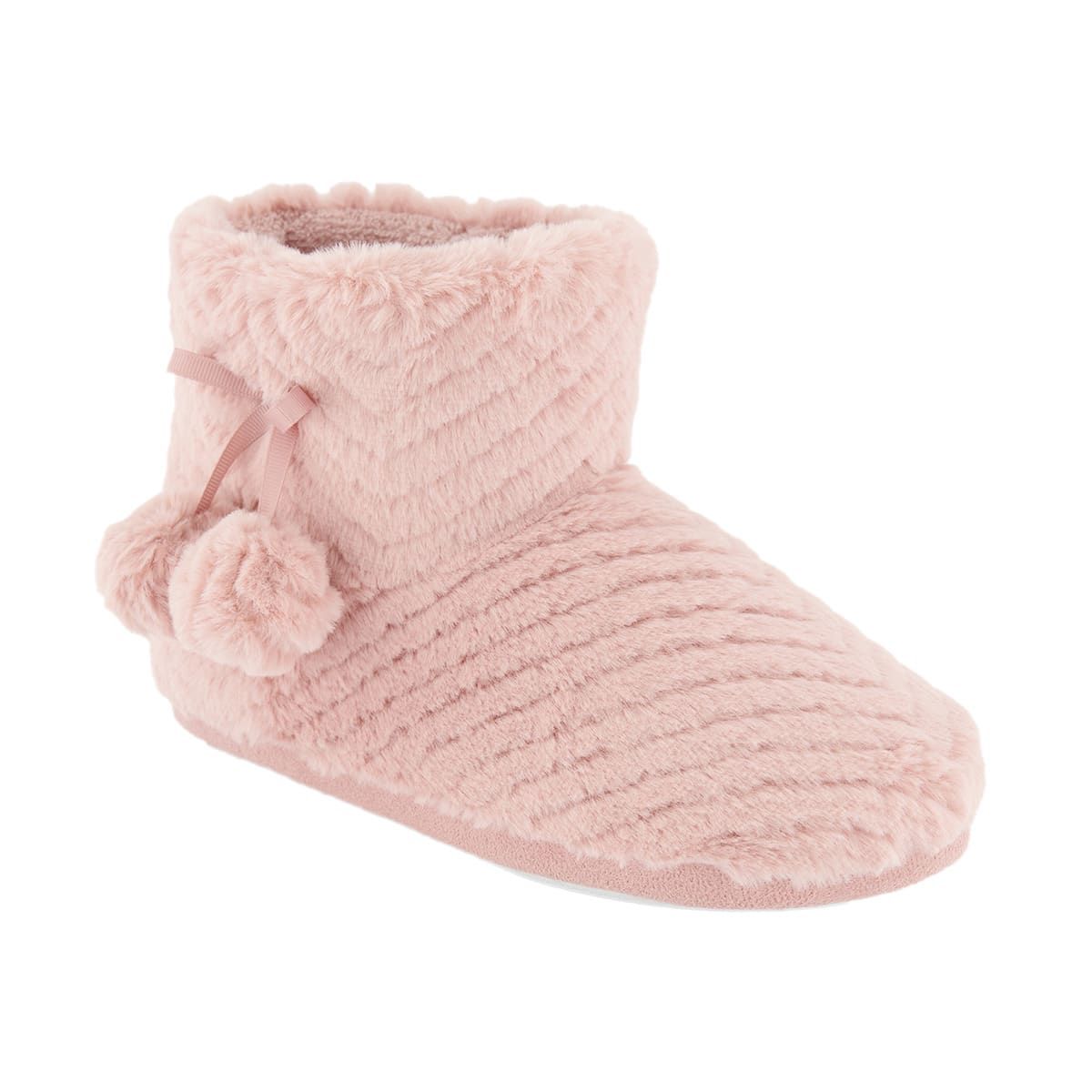 Quilted Detail Pom Pom Boots