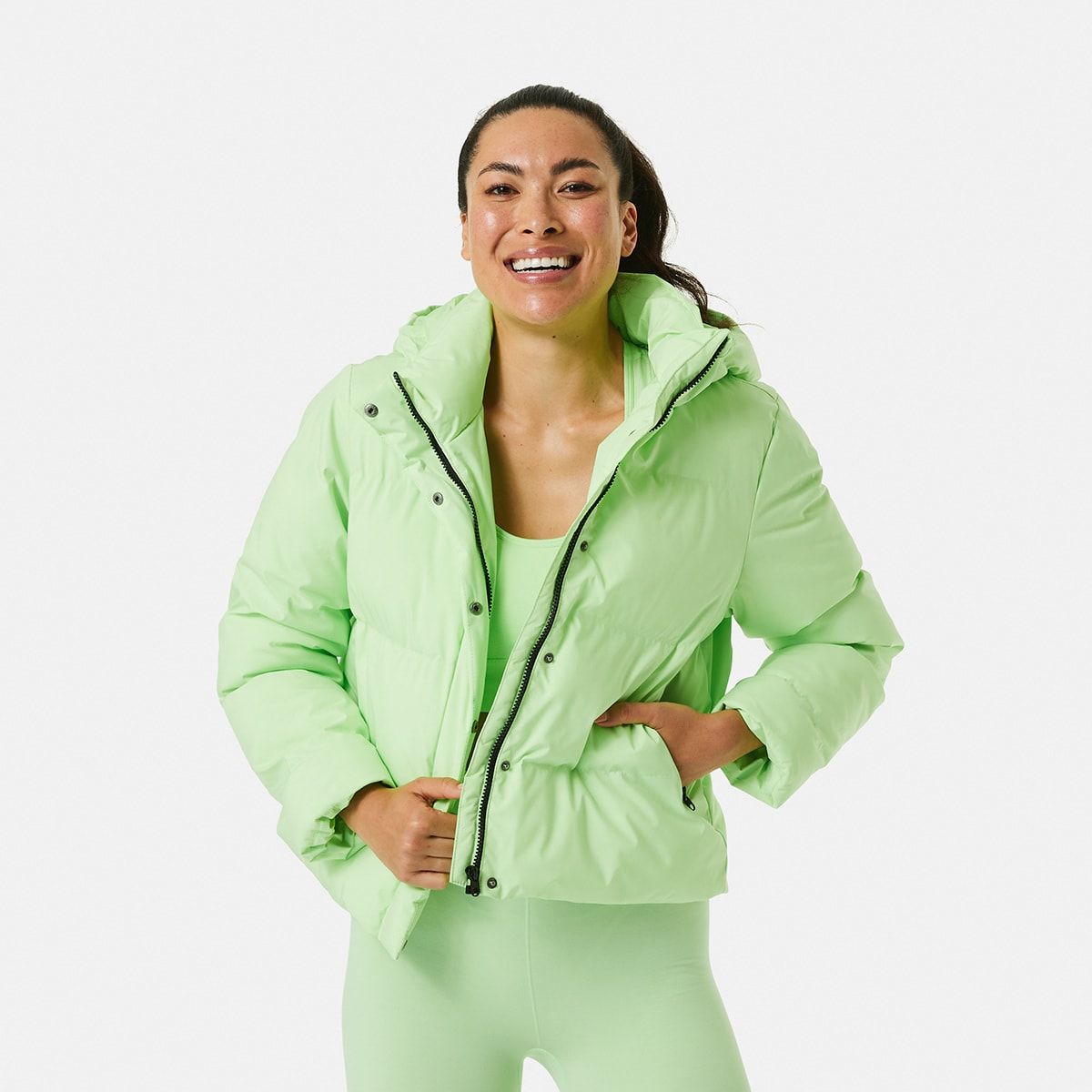 Active Womens Bonded Crop Puffer Jacket