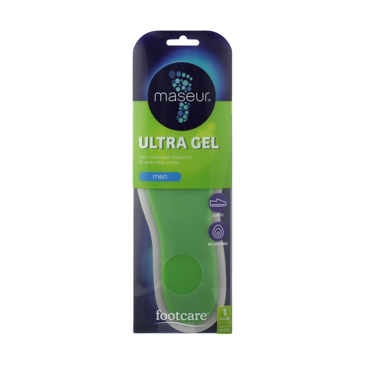 Footcare Ultra Gel Insoles - Green