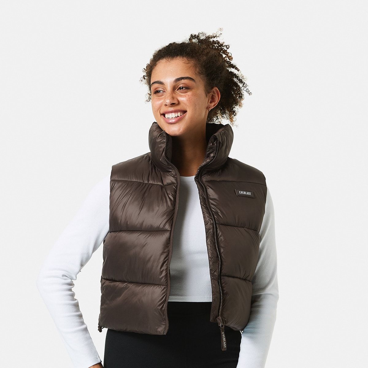 Active Everlast Womens Cropped Outdoor Puffer Vest