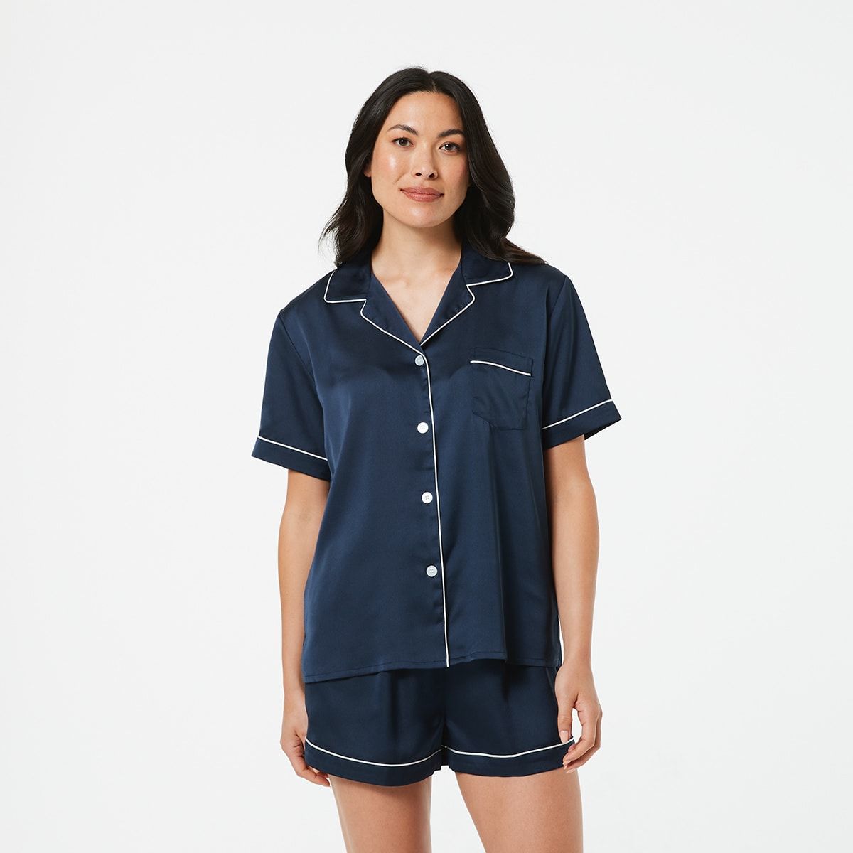 Short Sleeve Satin Pyjama Set