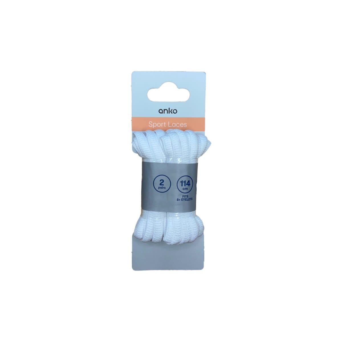 2 Pack Sport Laces - White