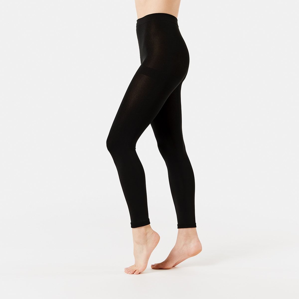 Opaque Fleece Footless Tights