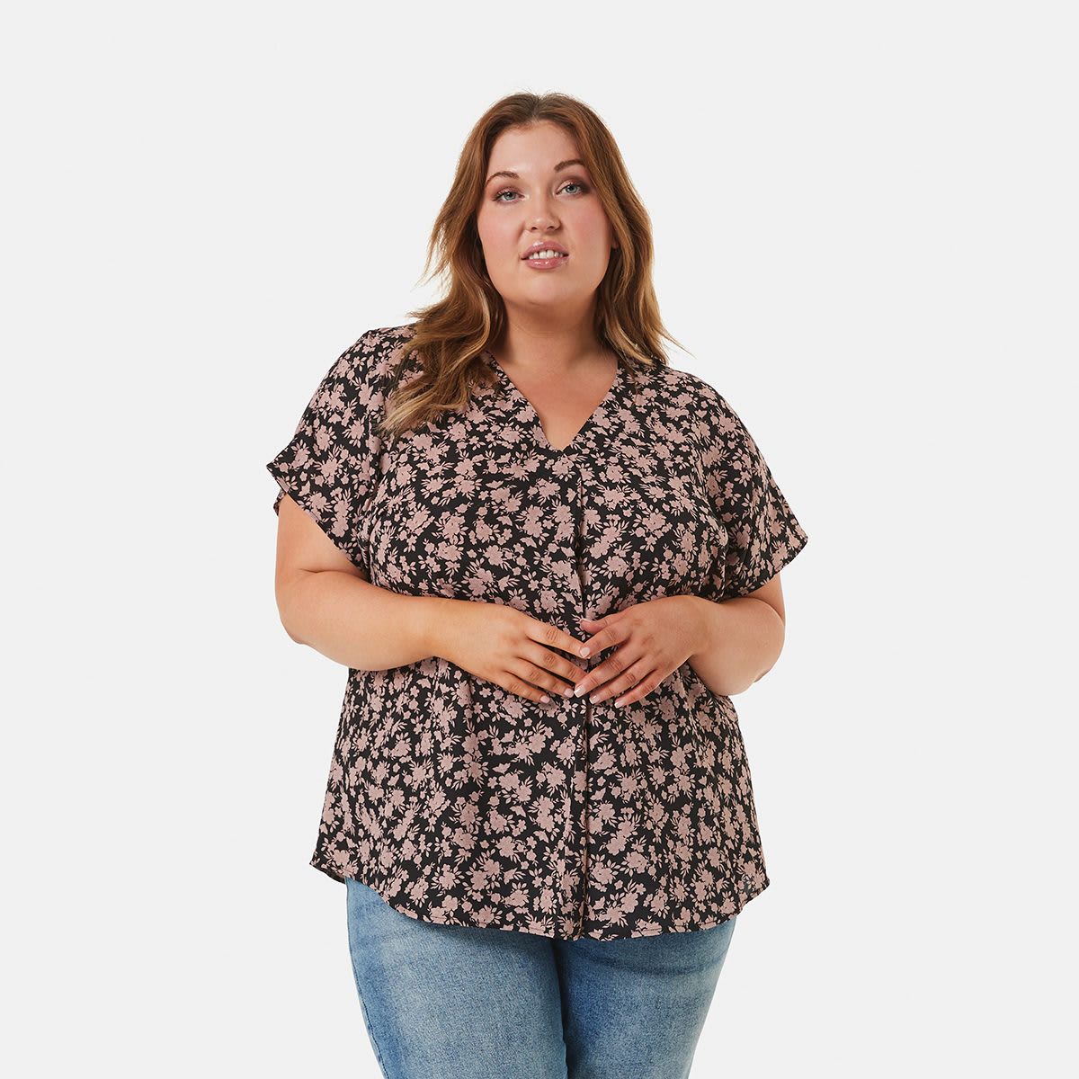 Curve Short Sleeve Woven T-shirt