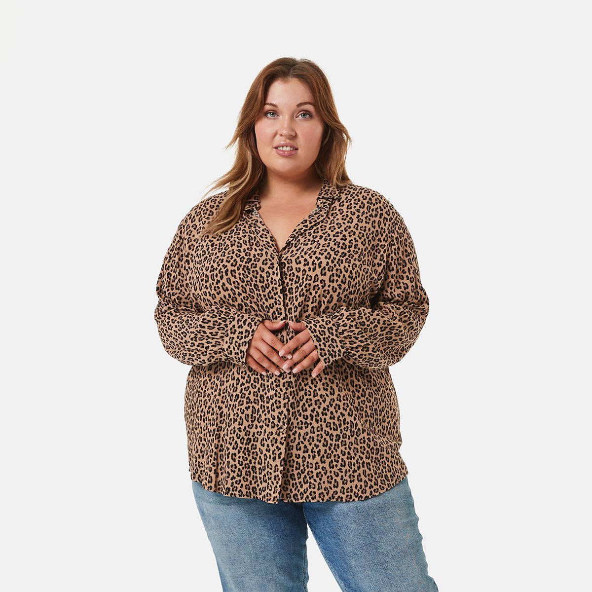 Curve Long Sleeve Print Shirt