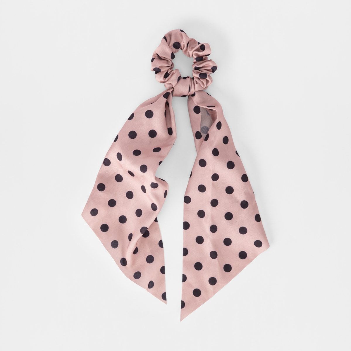 Spot Hair Scrunchie Scarf - Pink