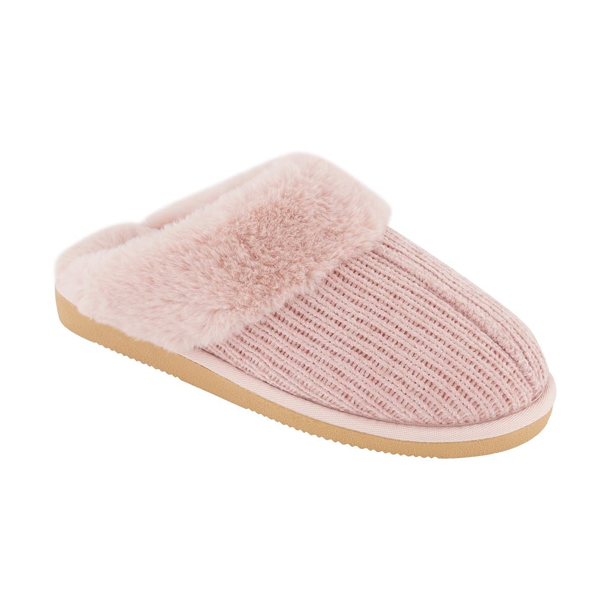 Melange Fur Scuffs