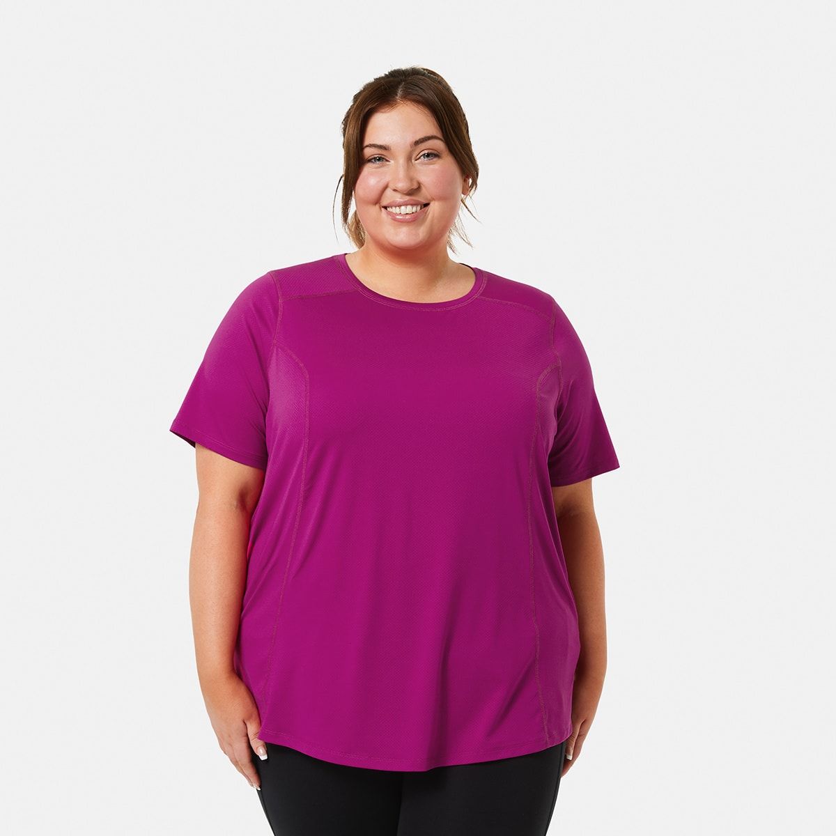 Curve Short Sleeve Seam Detail Active T-shirt