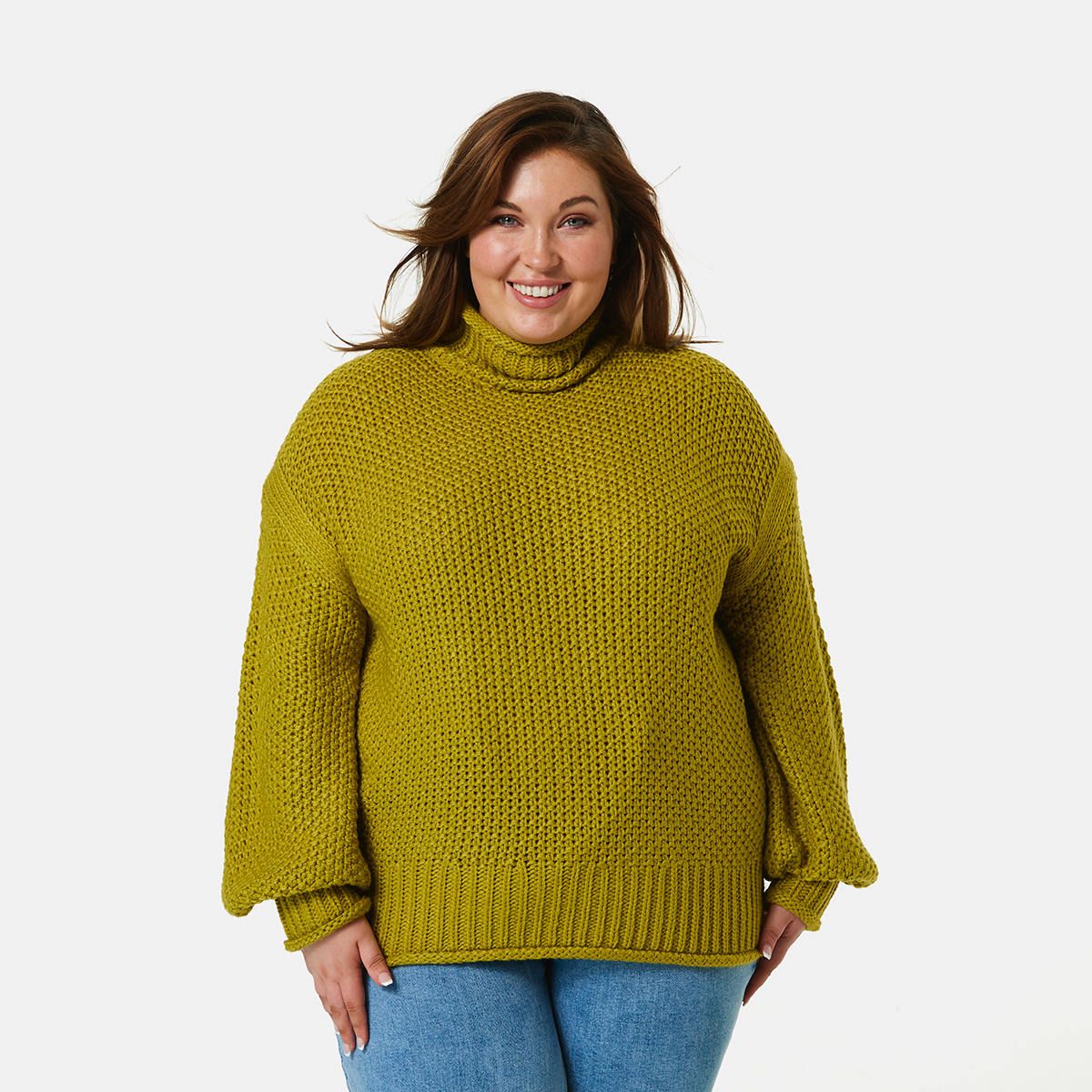 Curve Cosy Funnel Neck Knit Jumper