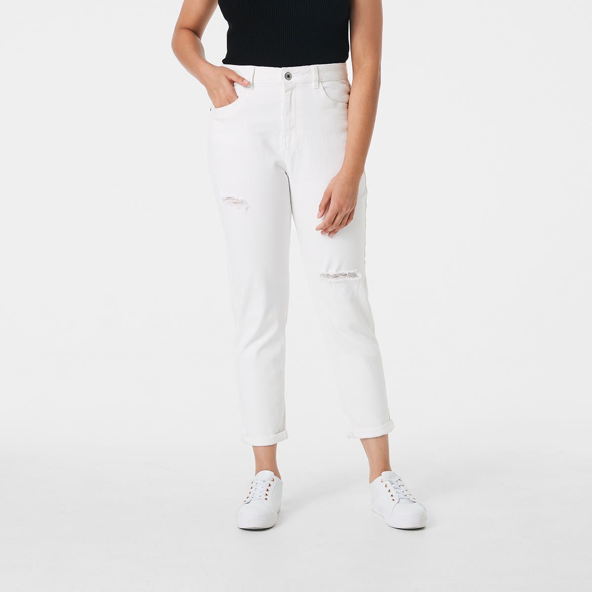 Distressed Mum Jeans