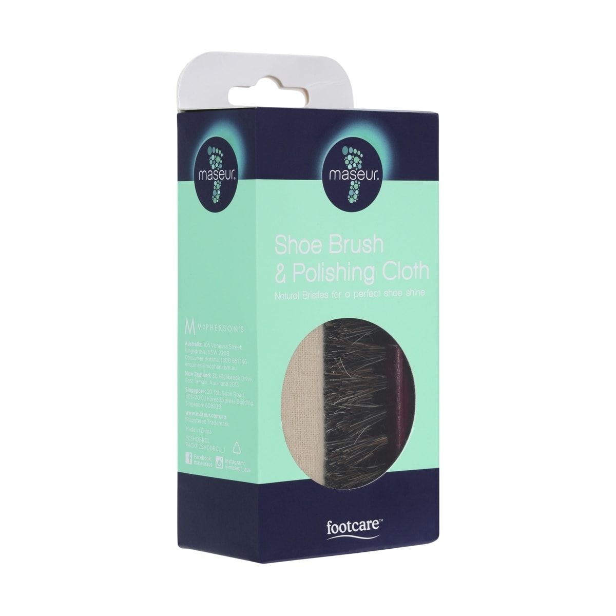 Footcare Shoe Brush & Polishing Cloth