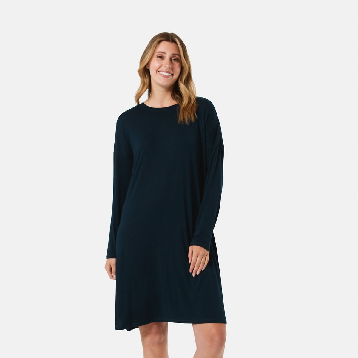 Long Sleeve Curved Nightie
