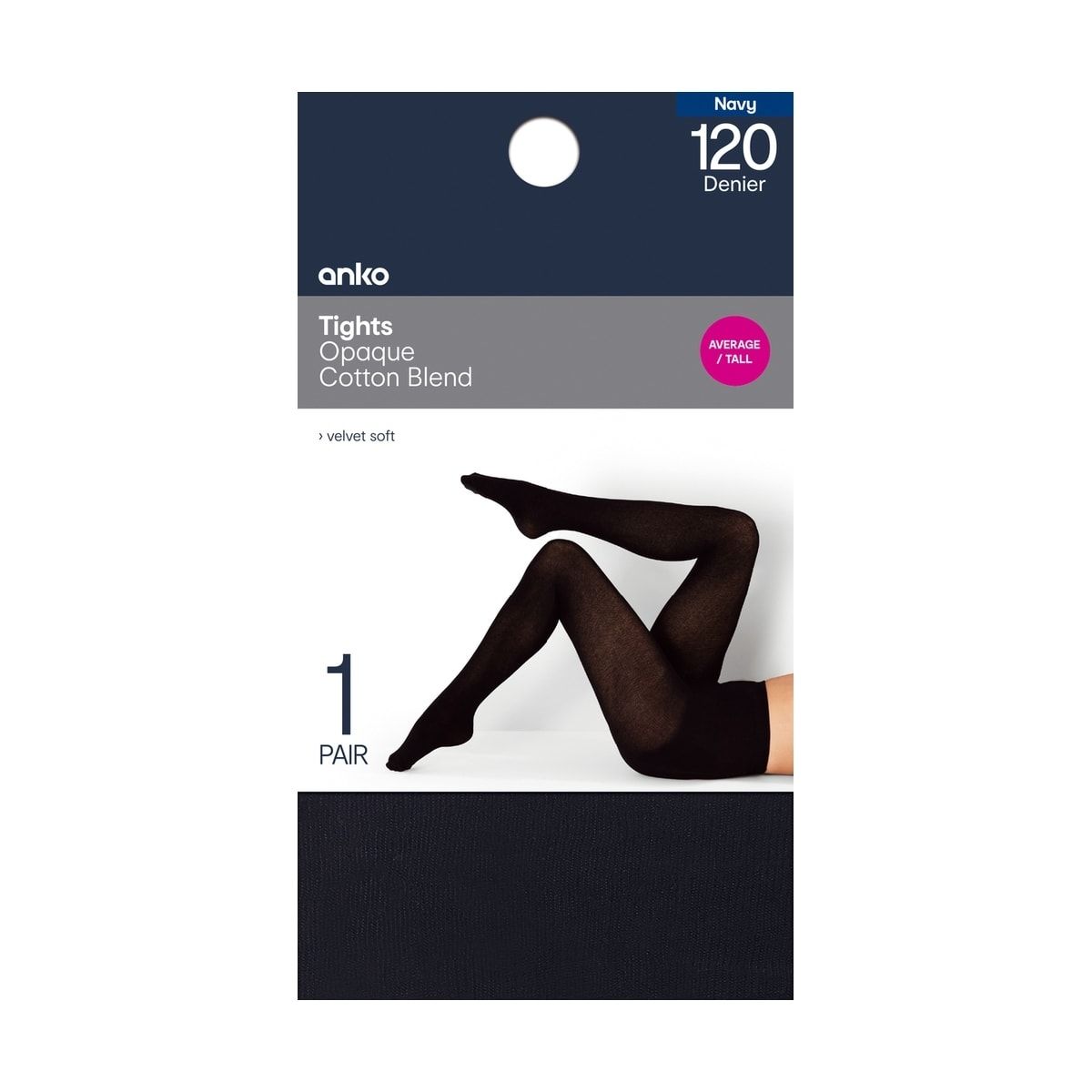 Opaque Cotton Blend Tights
