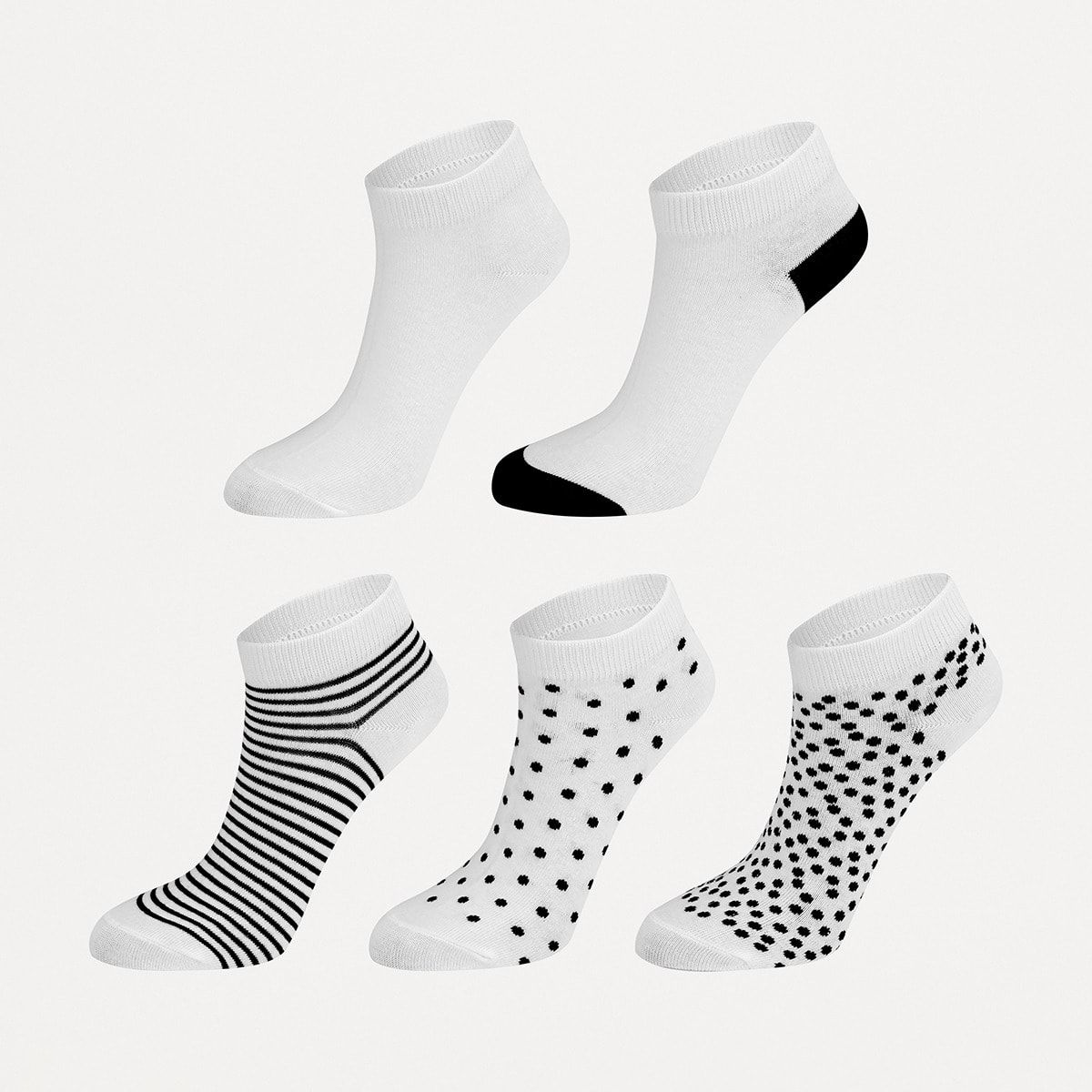 5 Pack Fashion Low Cut Socks