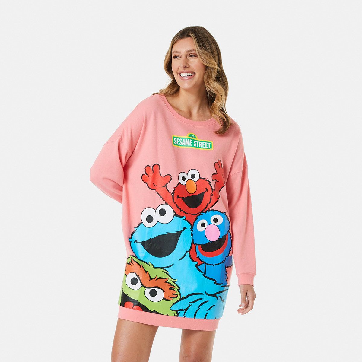 Long Sleeve Sesame Street License Fleece Nightie