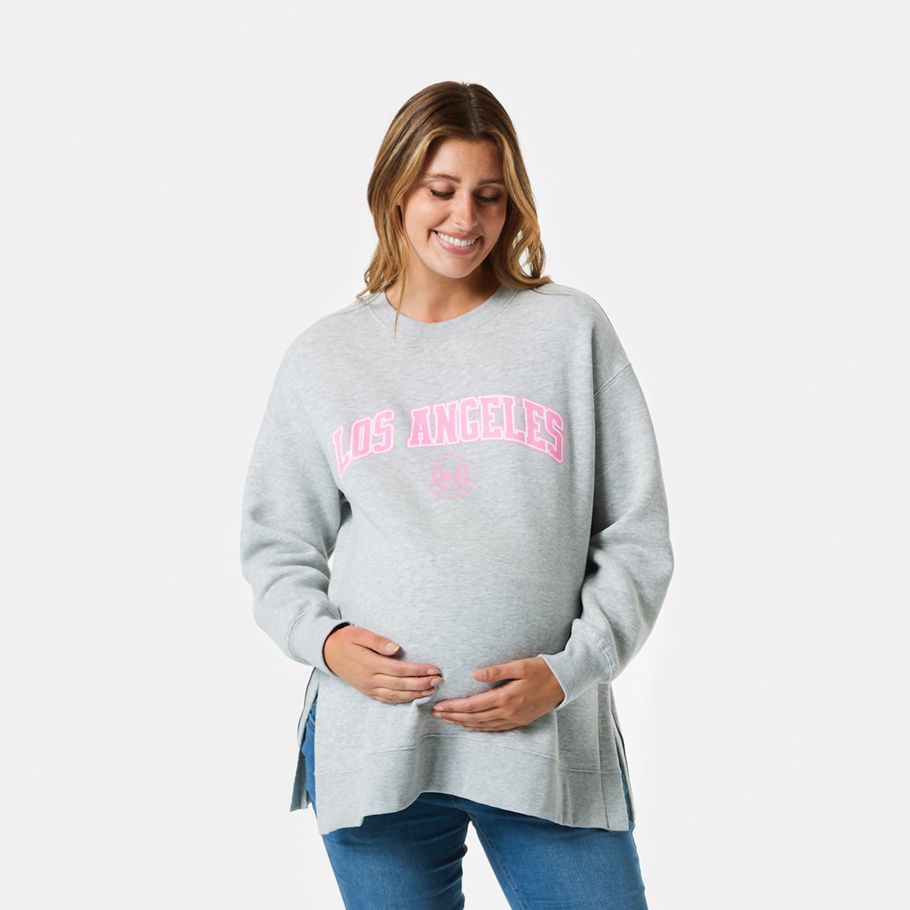 Maternity Longline Zip Sweatshirt