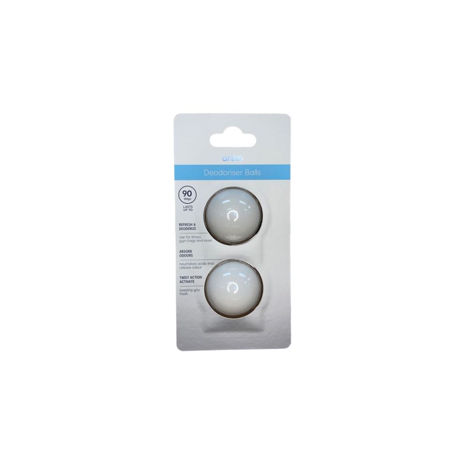 2 Pack Deodoriser Balls - White