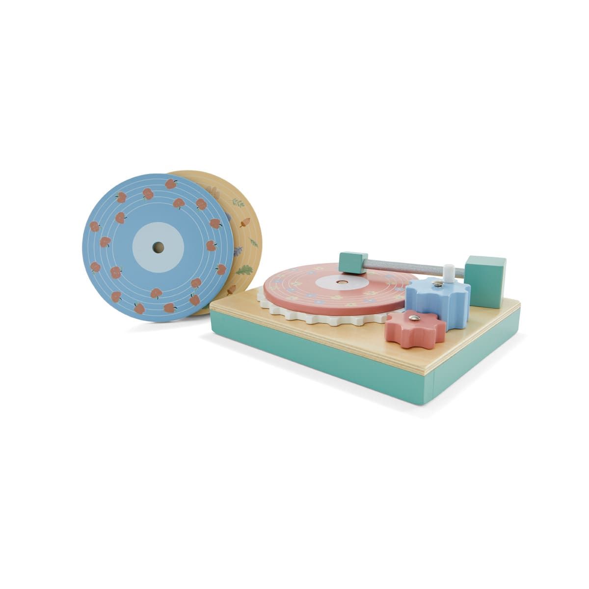 4 Piece Wooden Record Player