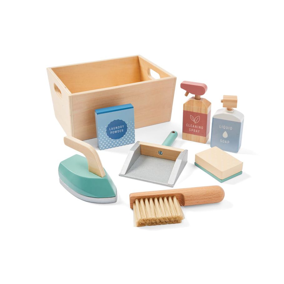 8 Piece Wooden Cleaning Playset