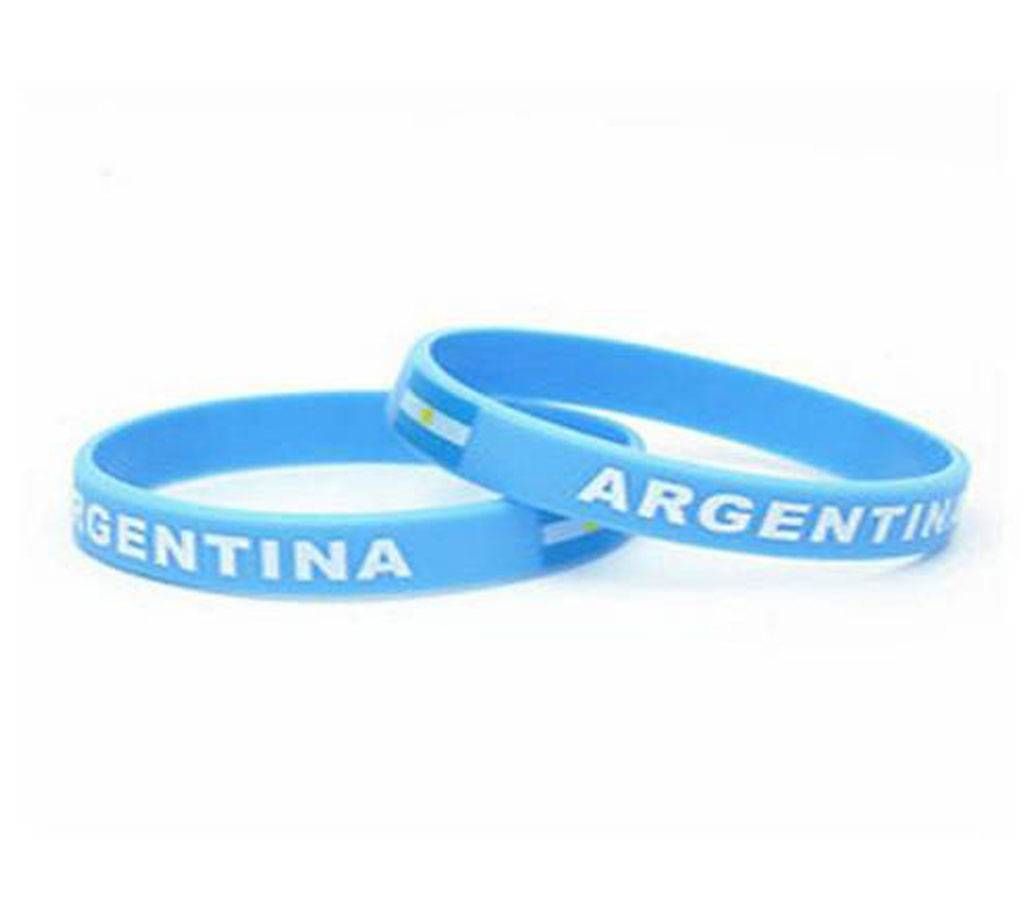 Argentina Rubber Hand Band Bracelet - 2pc
