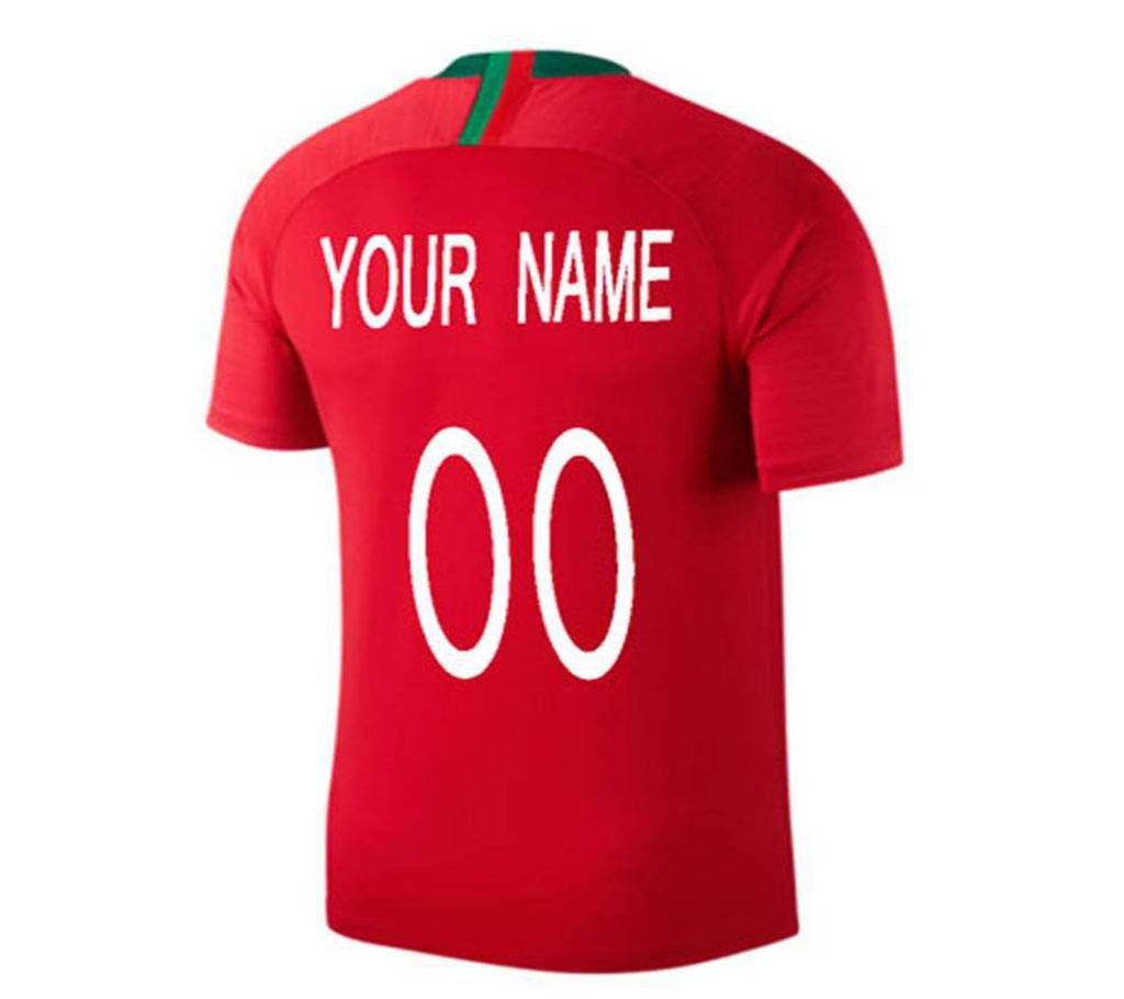 2018 World Cup Portugal Home Customized Half Jersey (Copy)