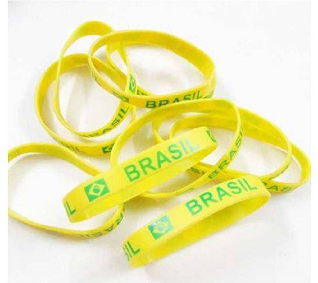 Brazil Rubber Hand Band Bracelet - 2pcs
