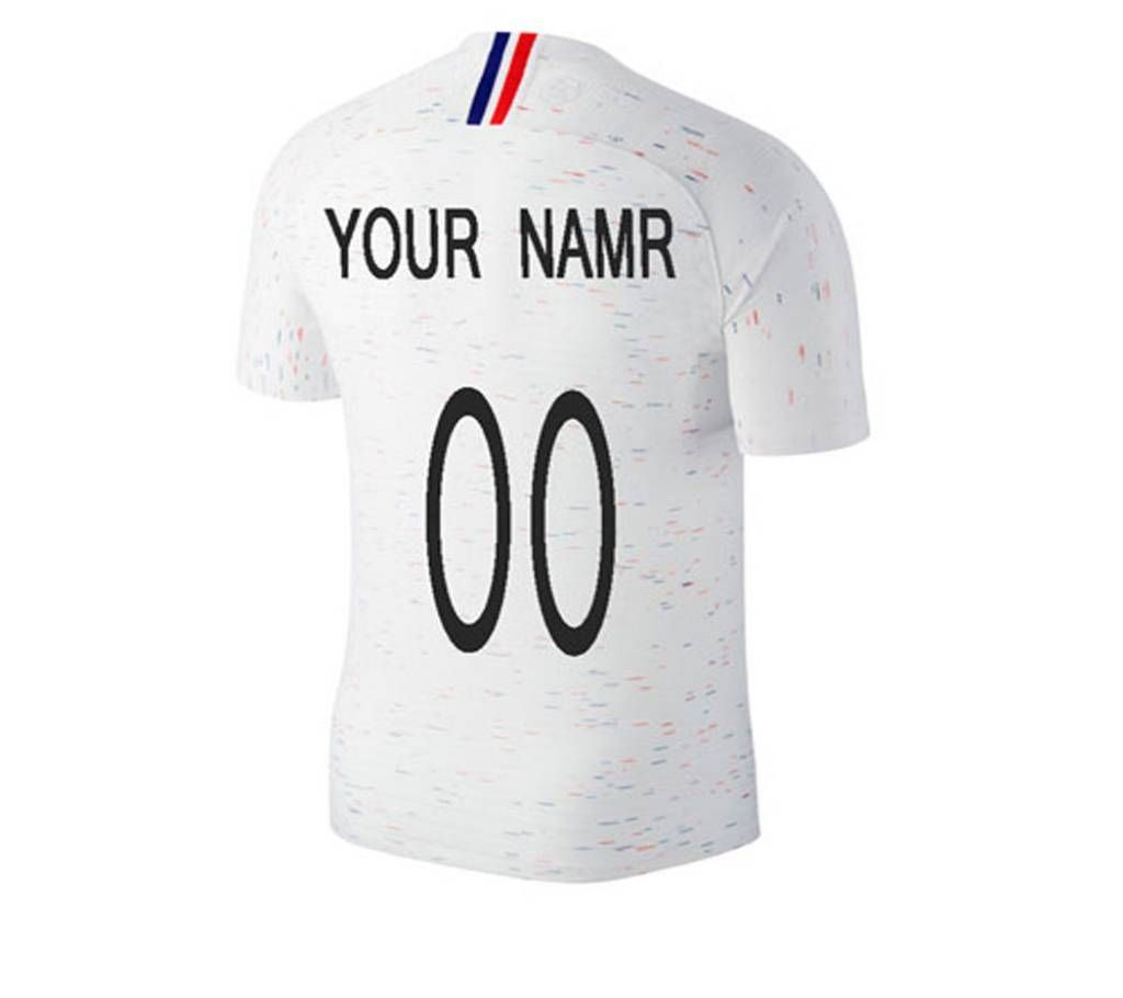 2018 World Cup France Away Customized Half Jersey (Copy)