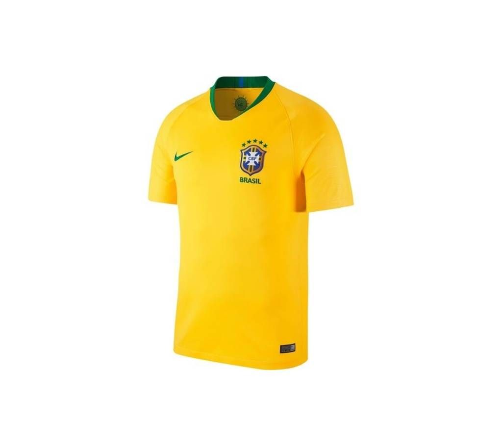 2018 World Cup Brazil Home ShortSleeve Jersey copy(150-160 GSM)