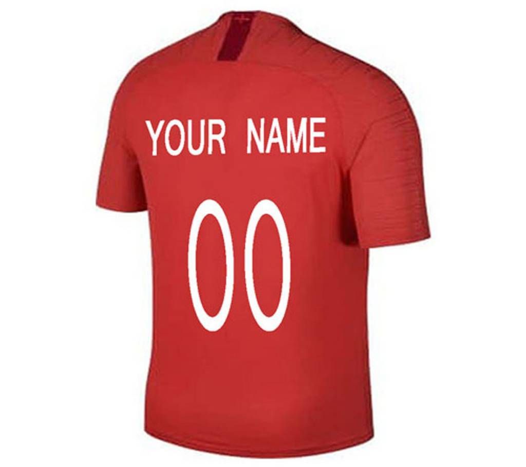 2018 World Cup England Away Customized Half Jersey (Copy)