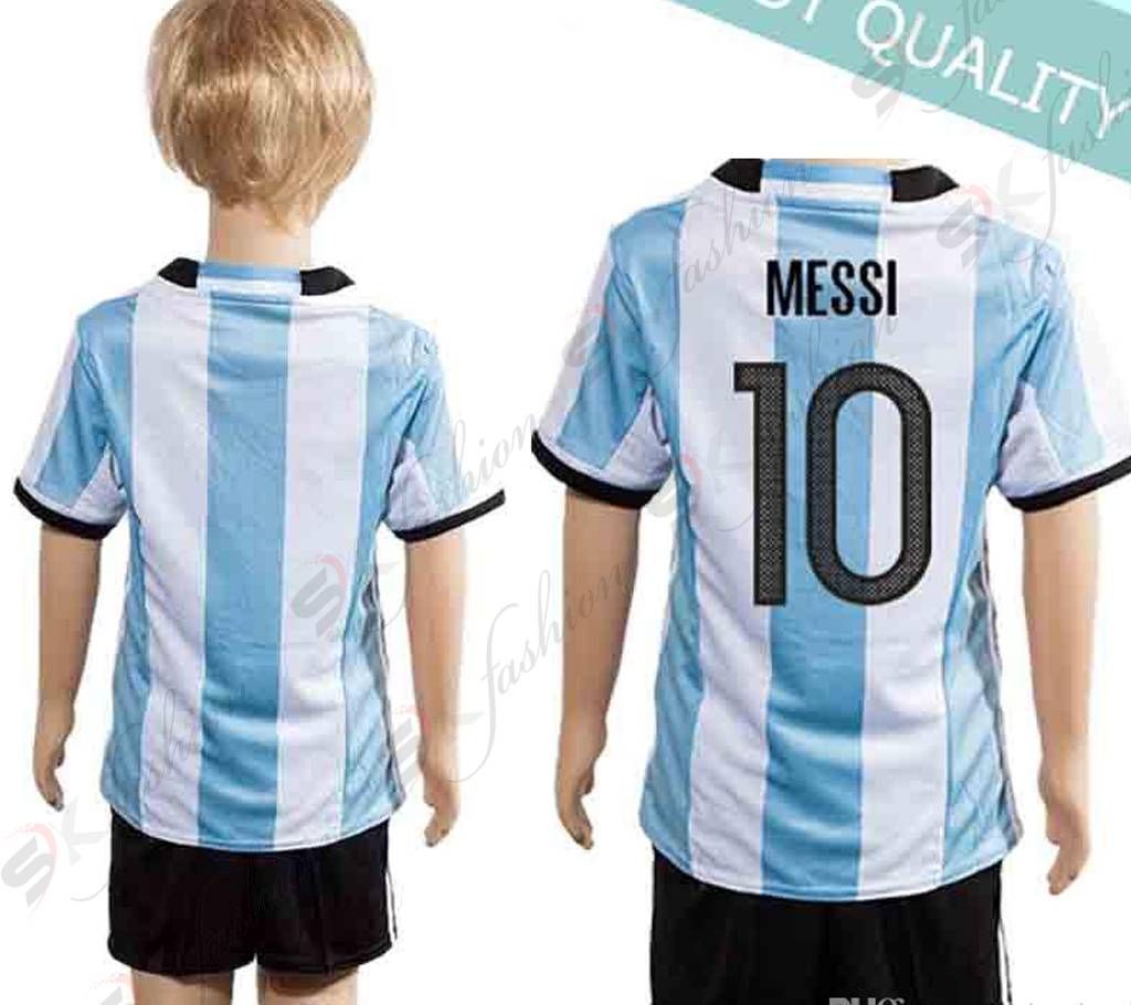 Argentina Half Sleeve Home Jersey For Kids World Cup 2018 (Copy)
