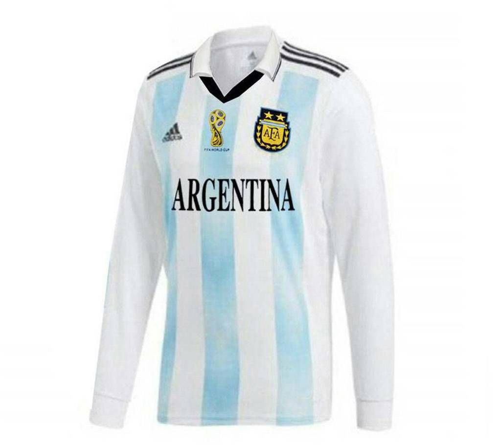 2018 World Cup Argentina Home Jersey - Full Sleeve 