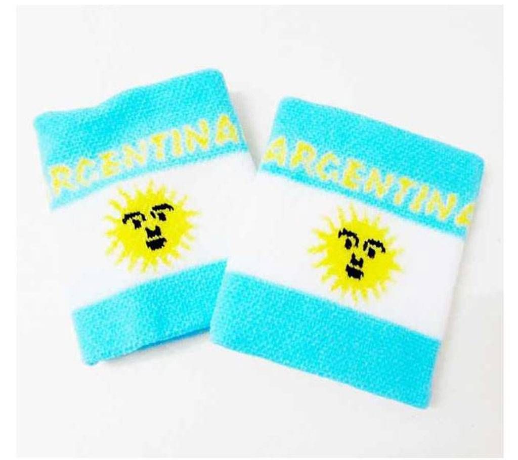 Argentina Lovers Cotton Wrist Band Pair