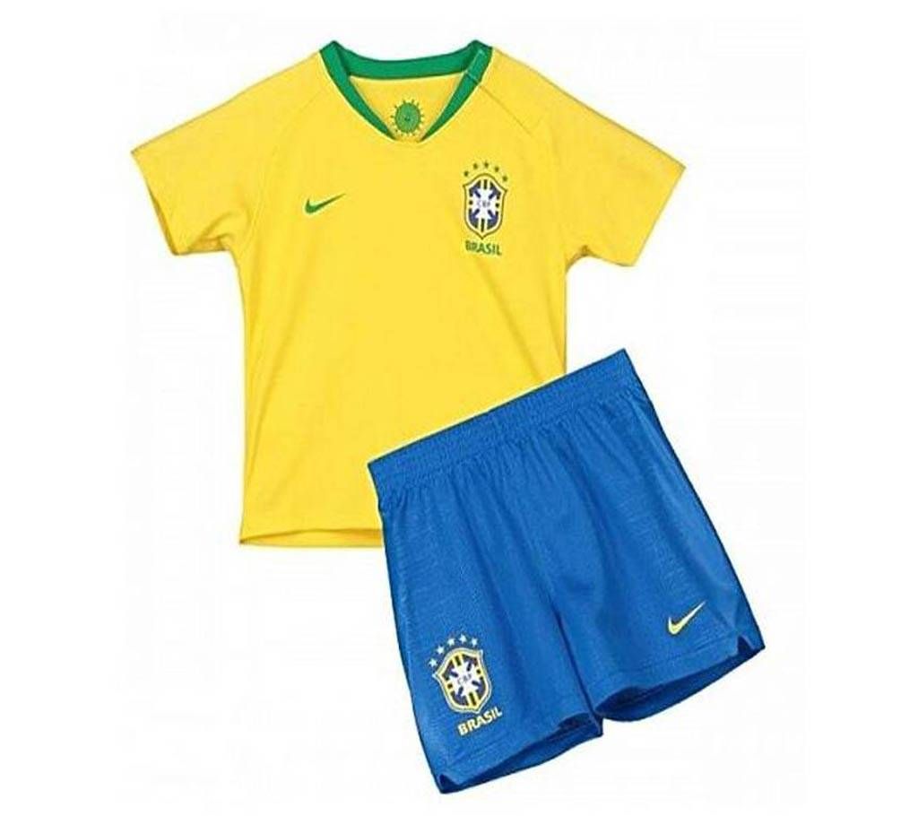 2018 World Cup Brazil Home Kids Jersey