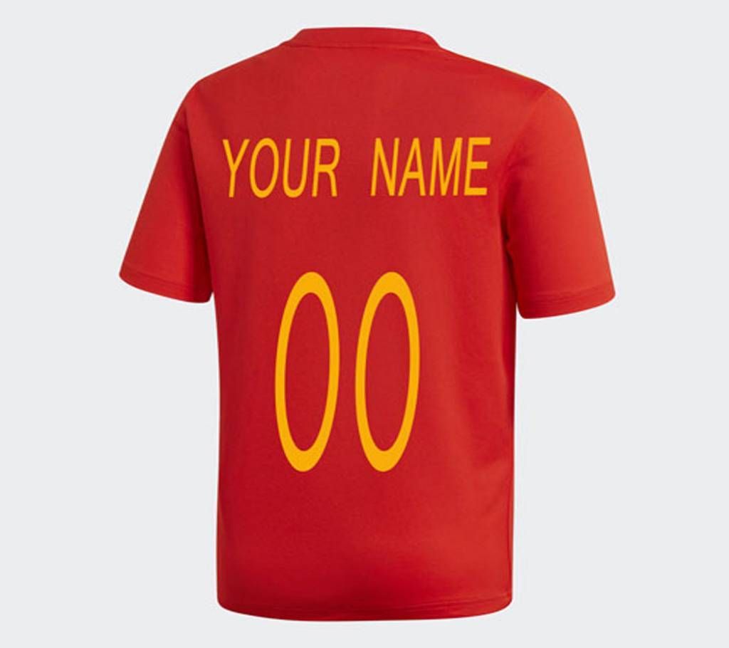 2018 World Cup Spain Home Customized Half Jersey (Copy)