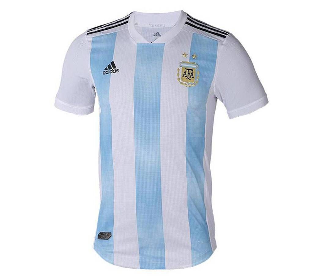 2018 World Cup Argentina Home Jersey - Half Sleeve