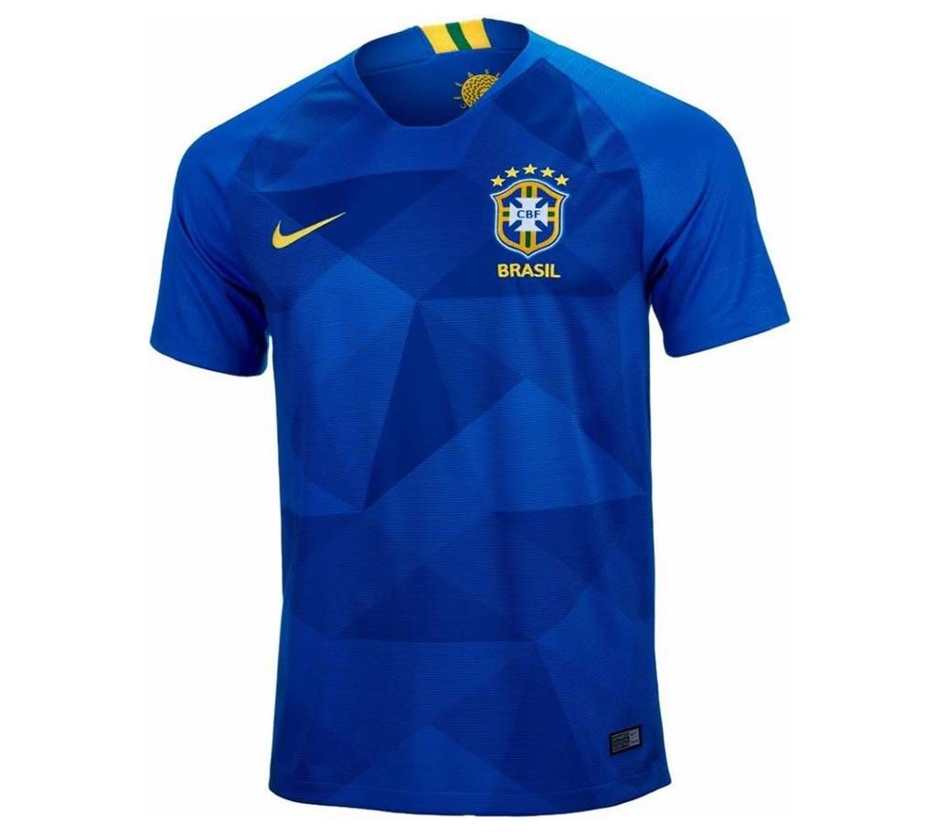 2018 World Cup Brazil Away Jersey - Half Sleeve