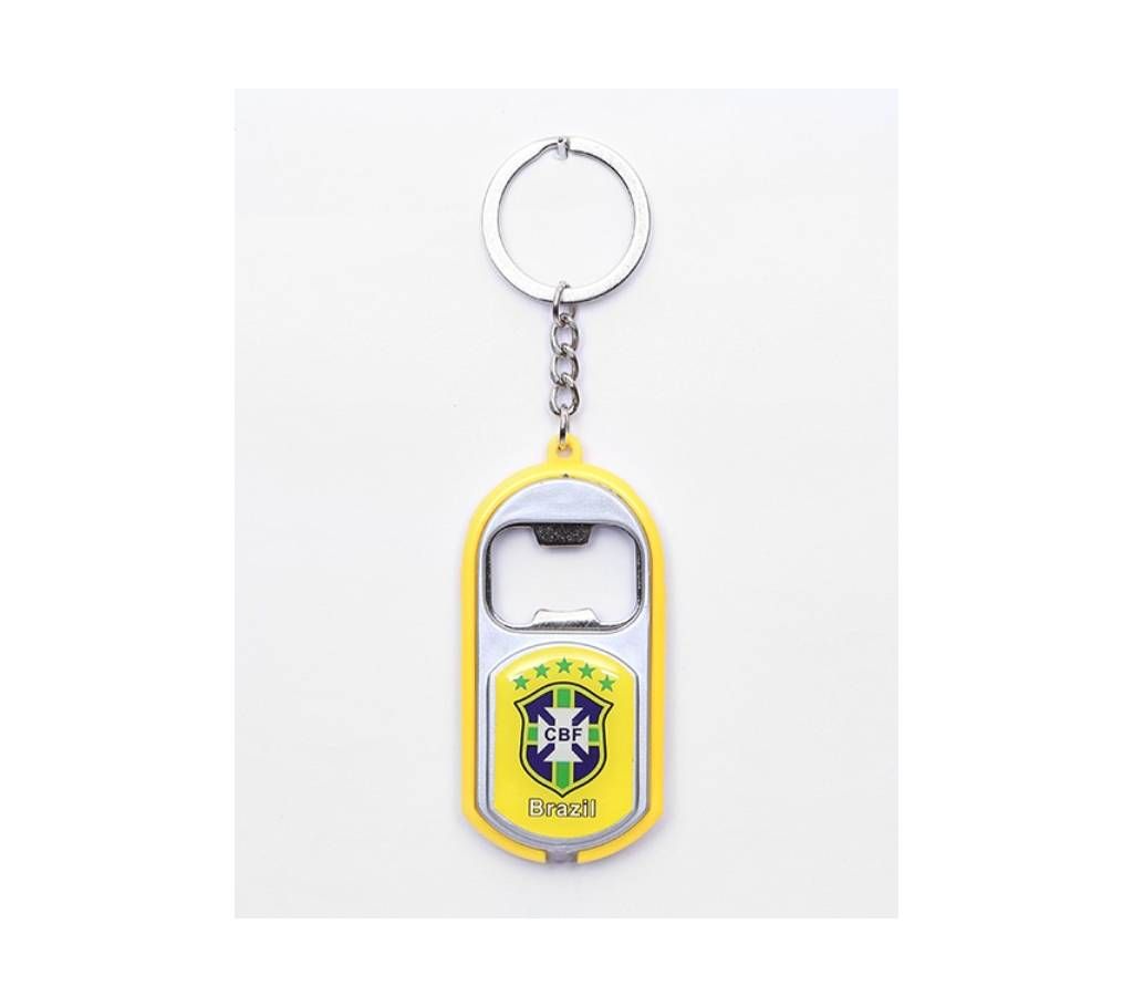 Brazil Bottle Opener key Ring With Light