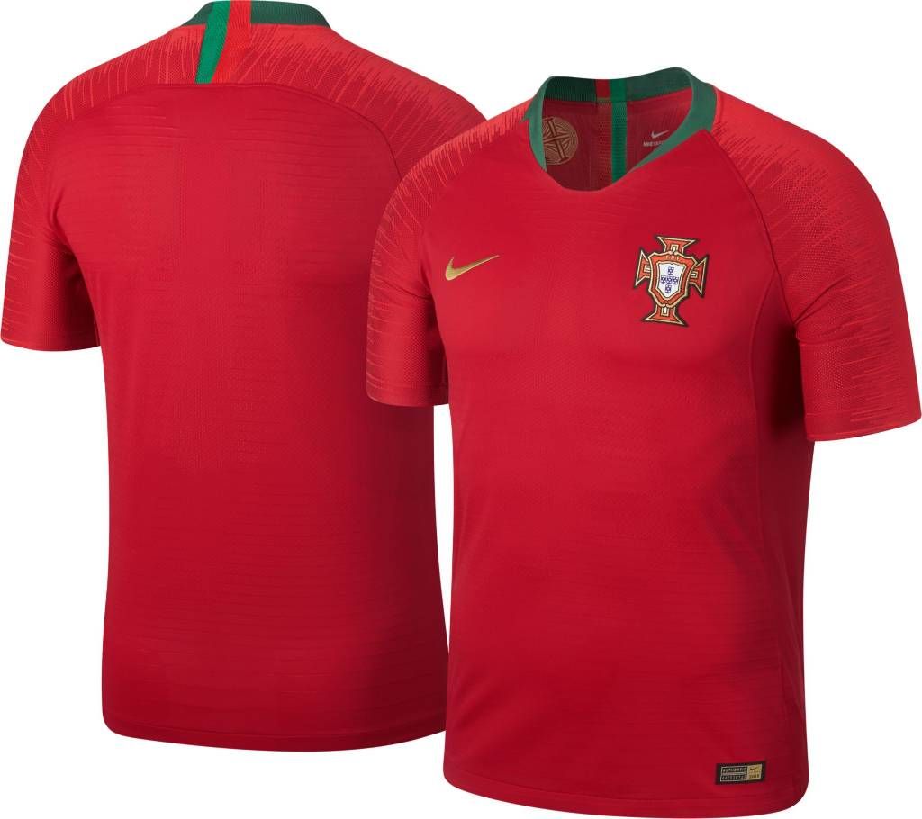 Polyester Short Sleeve Portugal Home Jersey