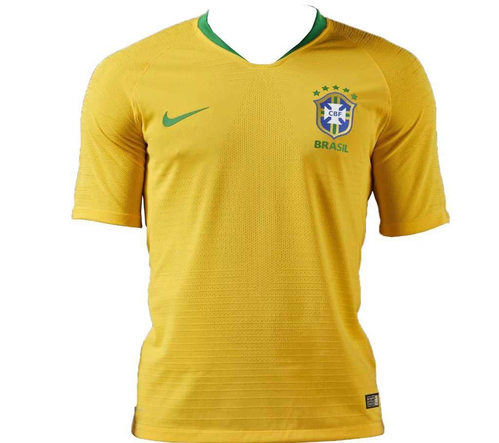 Half Sleeve Brazil Home Jersey FIFA World Cup 2018
