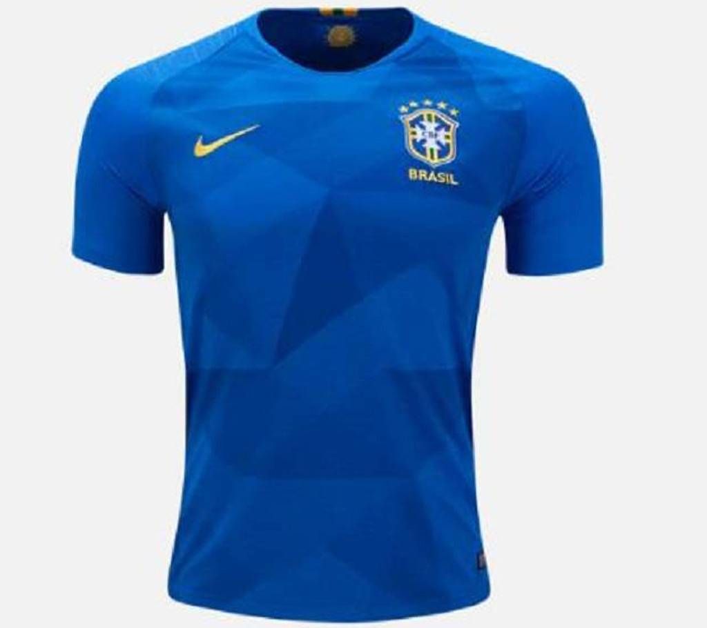 Half Sleeve Brazil Away Jersey Away FIFA World Cup 2018