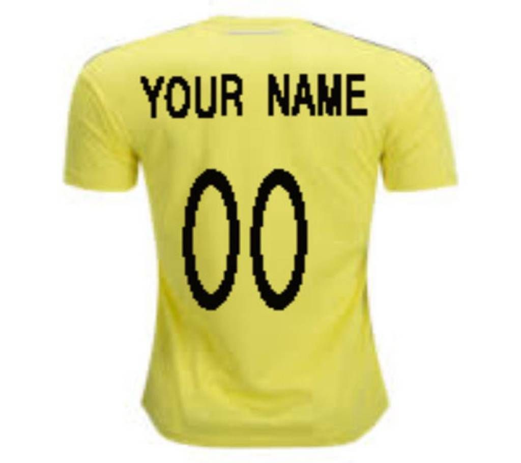 2018 World Cup Colombia Home Customized Half Jersey (Copy)