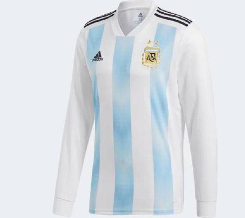 Half Sleeve Argentina Home Jersey LONG SLEEVE FIFA World Cup