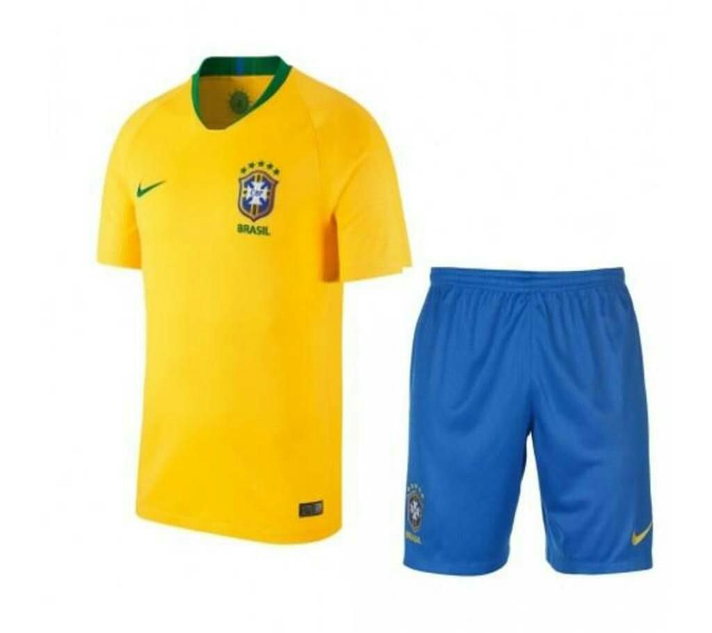 World Cup 2018 Brazil Half Sleeve Home Jersey - China