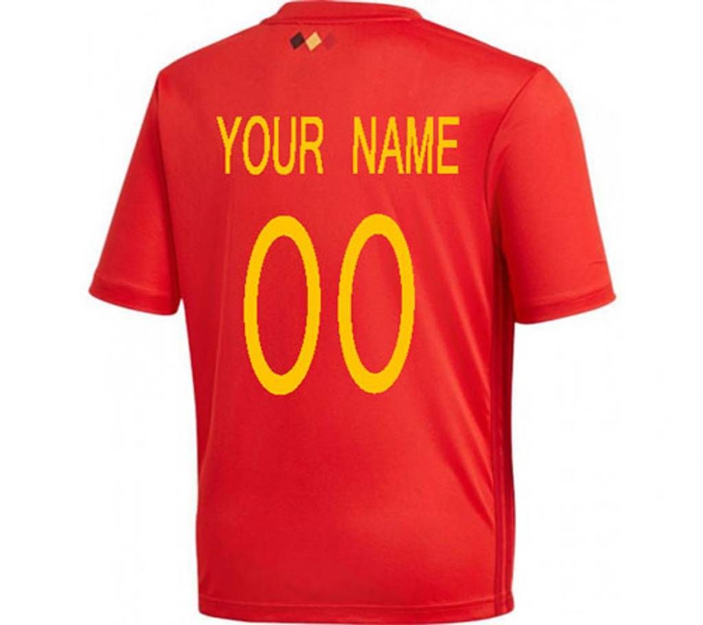 2018 World Cup Belgium Home Customized Half Jersey (Copy)
