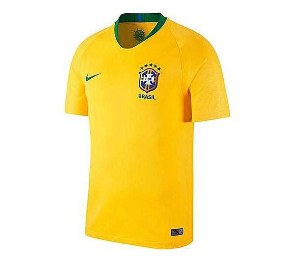 2018 Brazil Home Jersey For Men - Short Sleeve