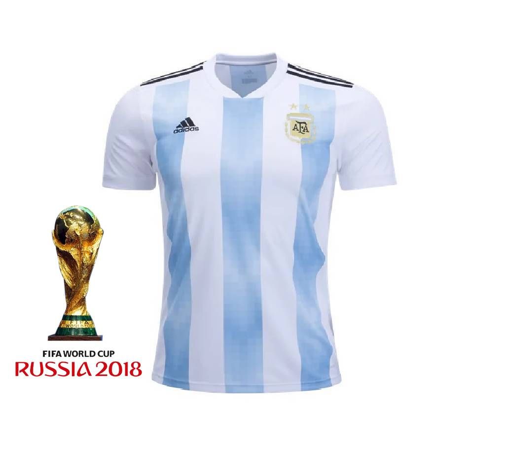 Argentina Home Half Sleeve Jersey 2018 (Copy)
