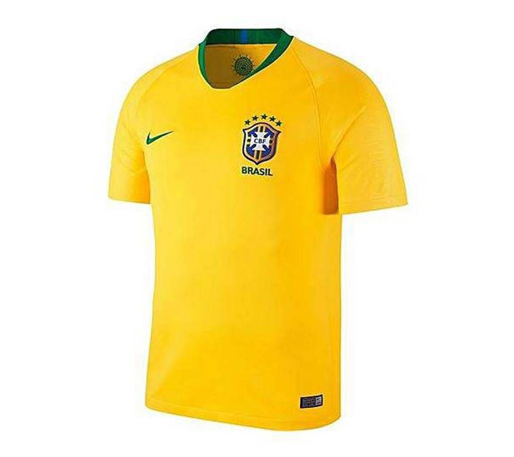 Brazil Home Jersey For Men - Short Sleeve