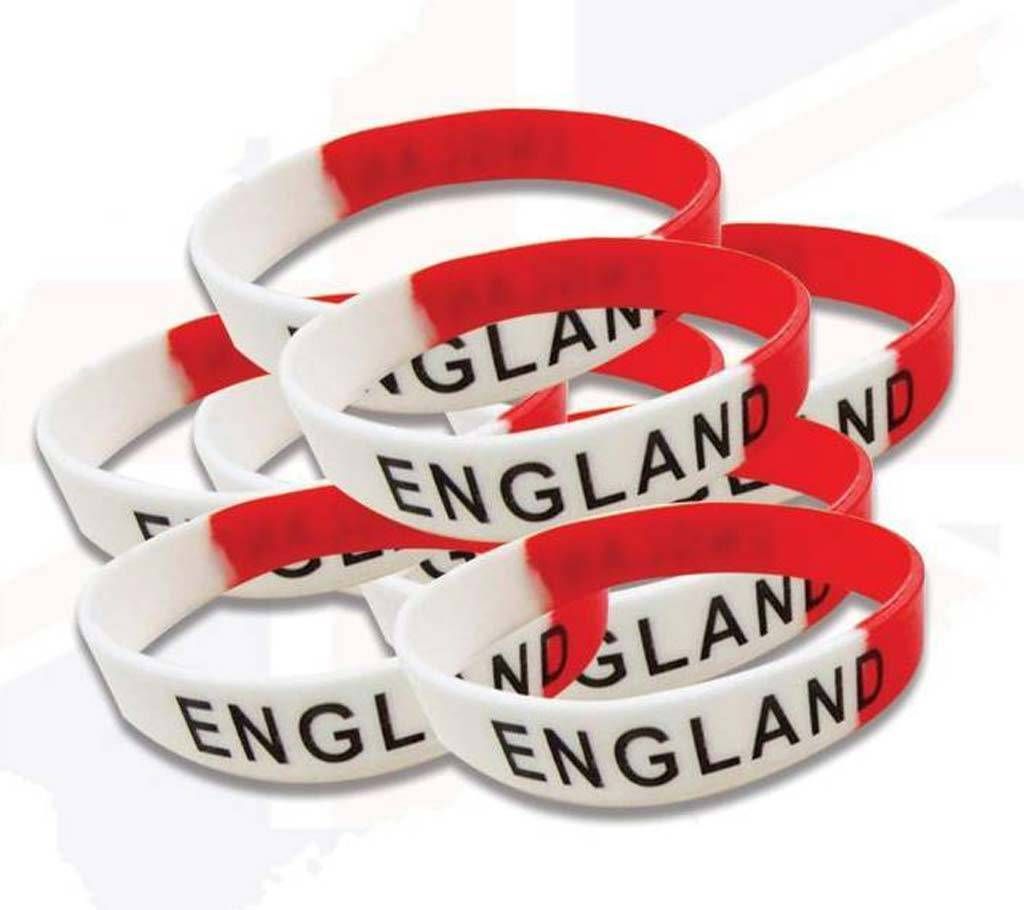 England Fan Rubber Wrist Band (10 Pieces Combo)